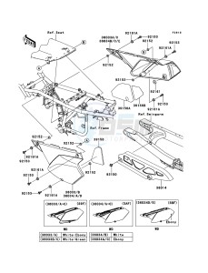 KLX250 KLX250S9F GB XX (EU ME A(FRICA) drawing Side Covers/Chain Cover