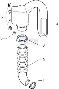 Hexagon 180 GTX drawing Belt cooling tube - Intake tube