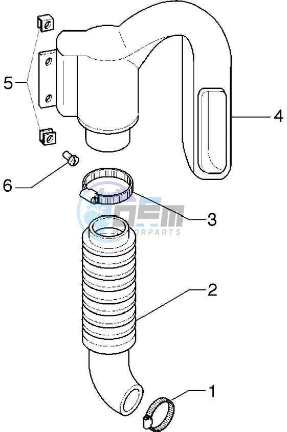 Belt cooling tube - Intake tube