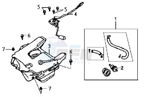 MEGALO 125 drawing FUEL TANK  - FUEL GAUGE