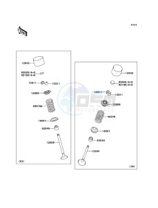 ZZR1400 ABS ZX1400B6F FR GB XX (EU ME A(FRICA) drawing Valve(s)