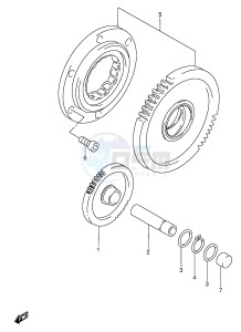 RF600R (E2) drawing STARTER CLUTCH