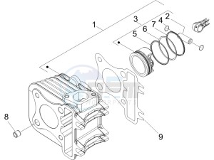 Zip 100 4T 2006-2010 drawing Cylinder-piston-wrist pin unit