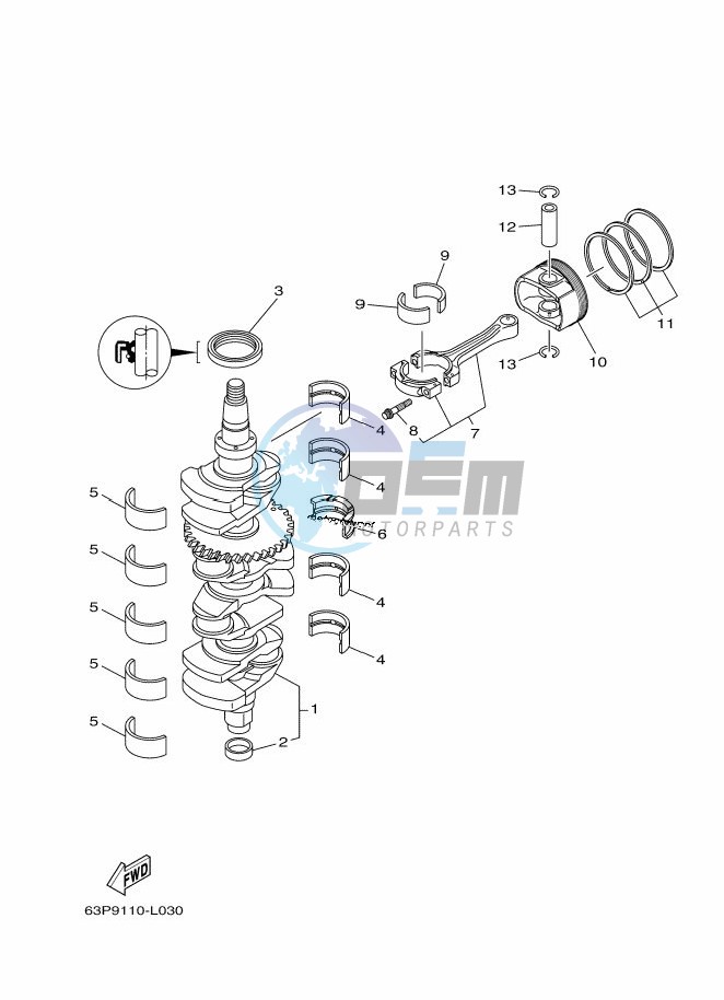 CRANKSHAFT--PISTON