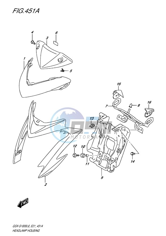 HEADLAMP HOUSING (NAKED)