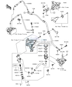 Z1000 ABS ZR1000GEF FR GB XX (EU ME A(FRICA) drawing Rear Master Cylinder