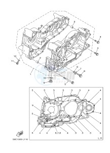 XP500A T-MAX T-MAX 500 (59CR) drawing CRANKCASE