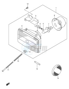 DR-Z250 (E3-E28) drawing HEADLAMP (MODEL K1)