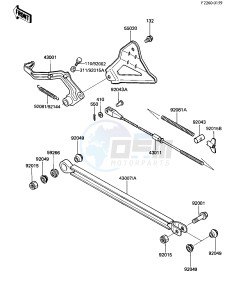 KX 80 G [KX80] (G1-G2) [KX80] drawing BRAKE PEDAL_TORQUE LINK