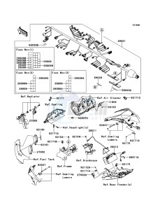 NINJA_ZX-10R_ABS ZX1000KDF FR XX (EU ME A(FRICA) drawing Chassis Electrical Equipment