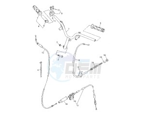 YN NEO'S 50 drawing STEERING HANDLE AND CABLE