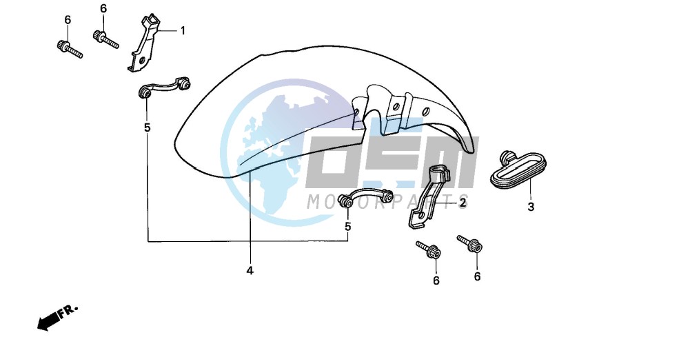 FRONT FENDER (CB750F2)