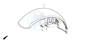 VT600CD 400 drawing FRONT FENDER