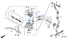 CBR125RWA Europe Direct - (ED / WH) drawing FR. BRAKE MASTER CYLINDER