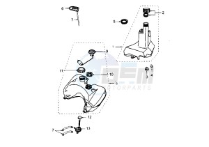 X RACE - 50 cc drawing FUEL TANK