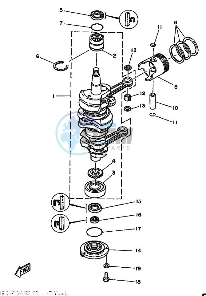 CRANKSHAFT--PISTON