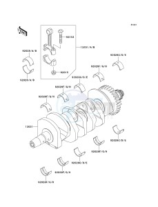 ZX 600 B [NINJA ZX-6RR] (K1) [NINJA ZX-6RR] drawing CRANKSHAFT