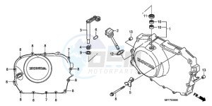 XL700VA9 UK - (E / ABS MKH SPC) drawing RIGHT CRANKCASE COVER