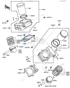 VN 700 A [LTD] (A1) [LTD] drawing CYLINDERS_PISTONS