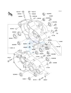 KX 85 A [KX85 MONSTER ENERGY] (A6F - A9FA) A8F drawing CRANKCASE