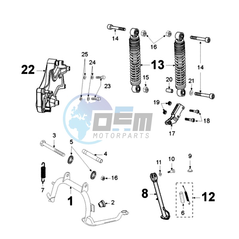 REAR SHOCK AND STAND