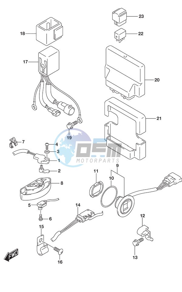 PTT Switch/Engine Control Unit