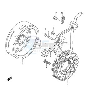 DR350 (E3) drawing MAGNETO (MODEL P R S T)