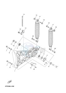 YPR250RA XMAX 250 ABS EVOLIS 250 ABS (1YS7 1YS7 1YS7) drawing REAR ARM & SUSPENSION