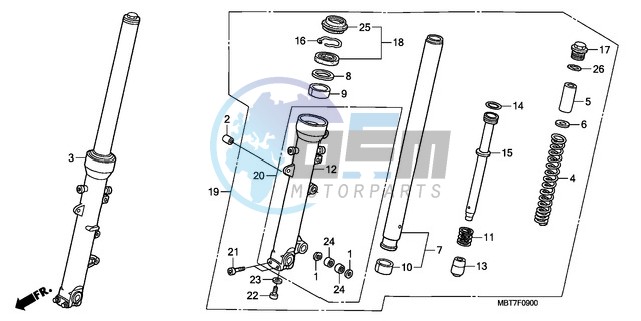 FRONT FORK (XL1000V)