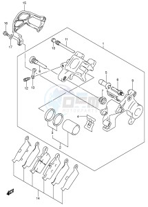 RM125 (E3-E28) drawing REAR CALIPER (MODEL K4)