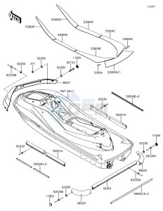 JET SKI ULTRA 310X JT1500LGF EU drawing Pads