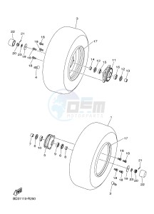 YFM90R YFM09RYXH (BD36) drawing FRONT WHEEL