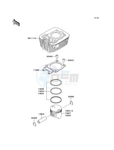 ELIMINATOR 125 BN125-A8 GB XX (EU ME A(FRICA) drawing Cylinder/Piston(s)