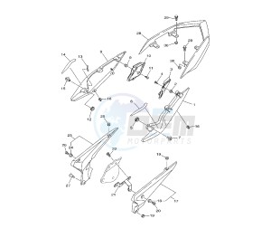 XJ6-S DIVERSION ABS 600 drawing SIDE COVER 36D3