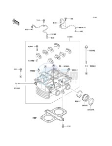 EN 500 C [VULCAN 500 LTD] (C6F-C9F) C6F drawing CYLINDER HEAD