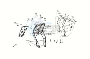 CROX 50 drawing FR PLATE / INDICATORS / INNER LEG SHIELD