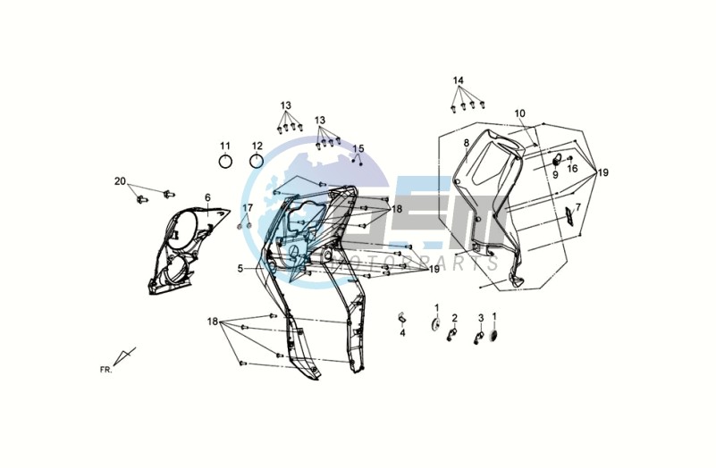 FR PLATE / INDICATORS / INNER LEG SHIELD