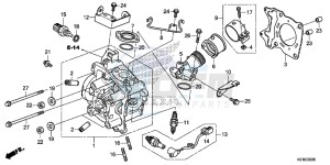 SH125ADE SH125AD UK - (E) drawing CYLINDER HEAD