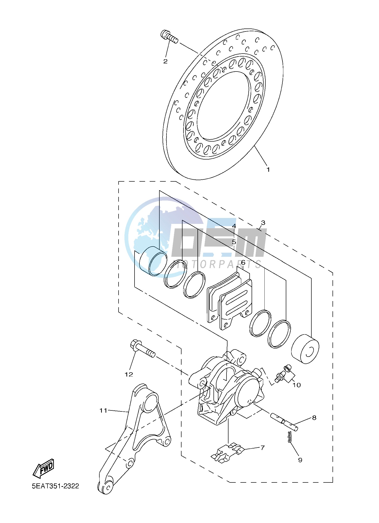 REAR BRAKE CALIPER