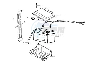 Runner VX-VXR 125-180 125 drawing Battery