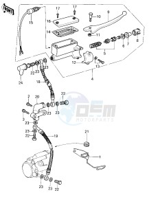 KZ 400 H (H1) drawing FRONT MASTER CYLINDER