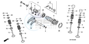 CRF450XB drawing CAMSHAFT/ VALVE