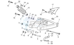 RS 50 drawing Swing arm - Shock absorber