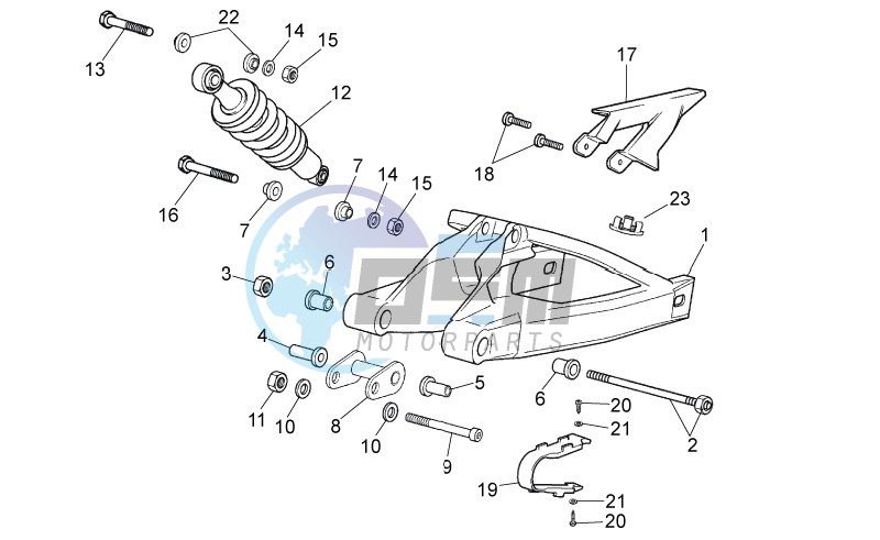 Swing arm - Shock absorber