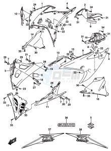 GSX-R125 drawing SIDE COWLING (GSX-R125RL)