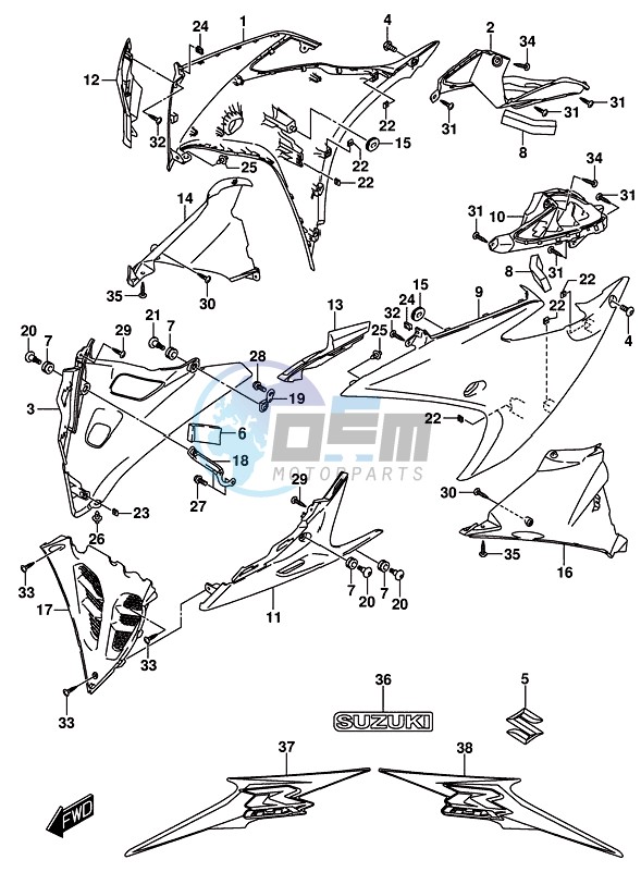 SIDE COWLING (GSX-R125RL)