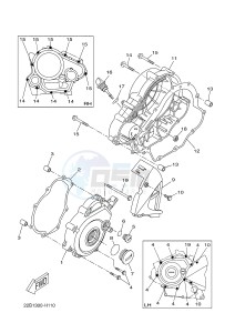 WR125X (22B8 22B8 22B8) drawing CRANKCASE COVER 1