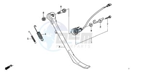 VTX1300S drawing SIDE STAND