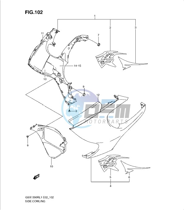 SIDE COWLING (GSX1300RL1 E24)