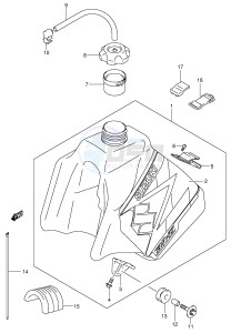 DR-Z250 (E24) drawing FUEL TANK (MODEL K4)